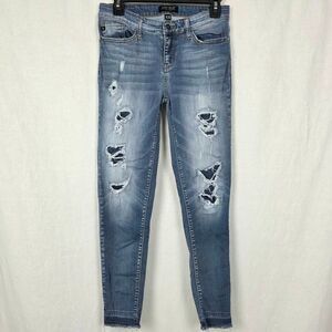 Judy Blue Skinny Fit Jeans 9/29 Distressed Frayed Hem